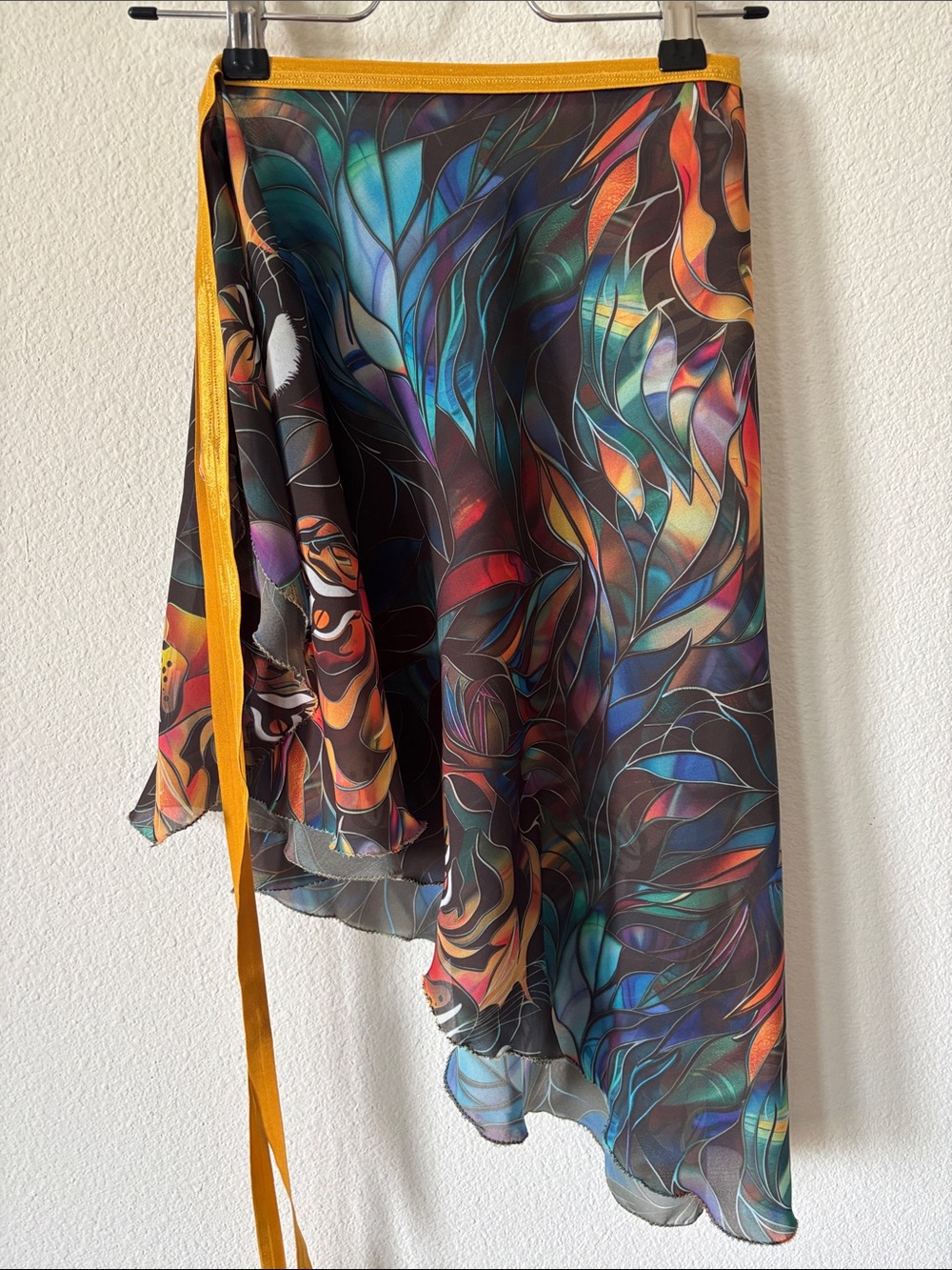 Aurora Skirt Dark Floral wrap skirt
